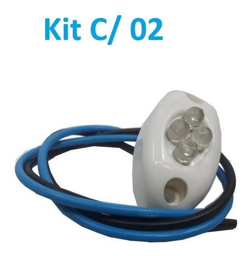 Luz Cortesia Náutica Barco Lancha Led Azul Arieltek 2 Unidades