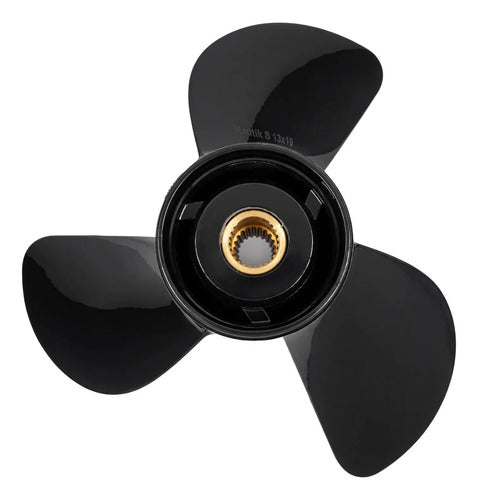 Hélice Motor Popa Para Suzuki 60/140hp Passo 13 X 19 Preto