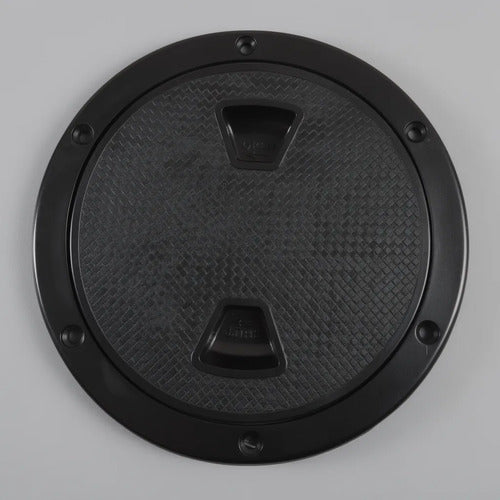 Tampa Escotilha De Inspeçao Abs 6 Pol Com Protecao Uv Preta Preto