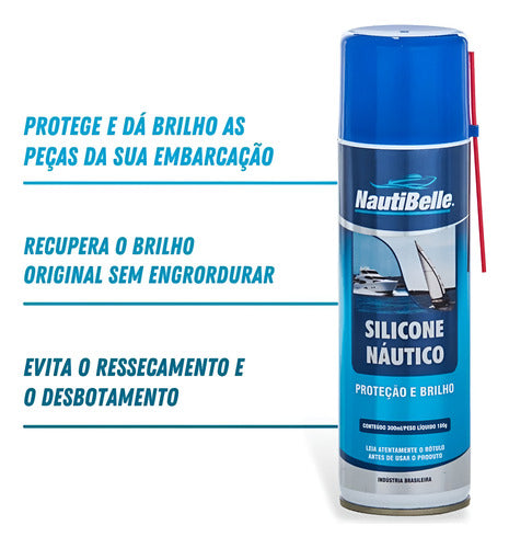 Silicone Náutico Nautibelle Spray 300 Ml Lancha Barco