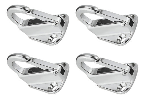 Suporte Defensa Em Inox Engate Rápido Tipo Mosquetão Kit 4