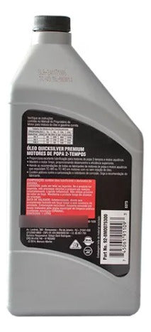 Óleo De Motor Quicksilver 2 Tempos Tcw3 Mercury Kit 2 L