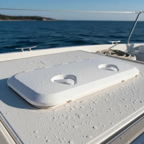 Tampa Escotilha Inspeção Retangular 525x168 Abs Proteção Uv Branco
