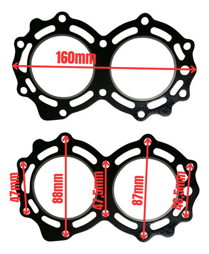 Junta De Cabeçote Para Motor De Popa Yamaha 8hp Pinado 2 T