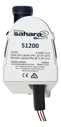 Bomba De Porão 1200 Gph Automática 12 V Sahara 2 Attwood