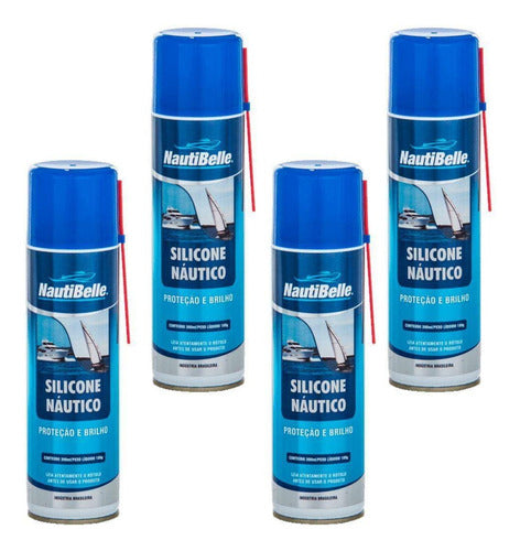 Silicone Náutico Nautibelle 300 Ml Lancha Barco Jet 4 Un