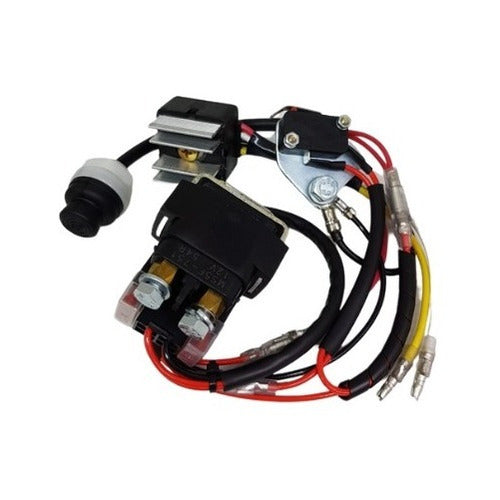 Kit Partida Eletrica Motor Popa Mercury 25 30 Hp Gremalheira
