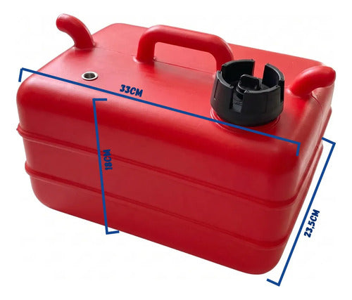 Tanque Combustível Vermelho Completo 12 L Motor Popa Suzuki