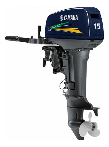 Capa De Capô Para Motor Popa Yamaha 15 Hp Fm 98 Até 2015 Colorida