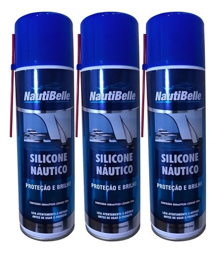 Silicone Náutico Nautibelle 300 Ml Lancha Barco Jet 3 Un