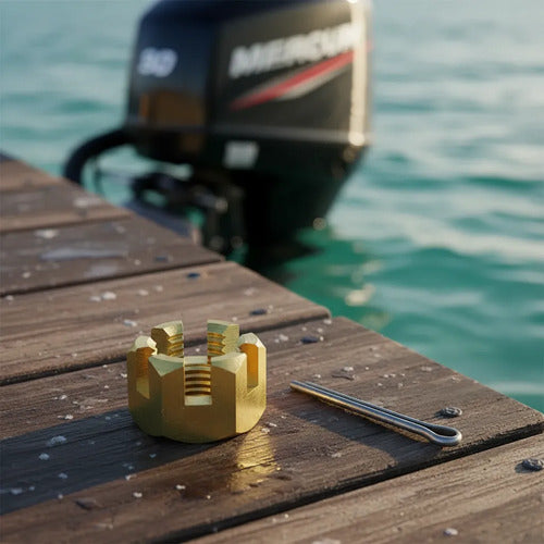Porca Da Hélice Motor De Popa Mercury Seapró 25 30 Hp  Dourado
