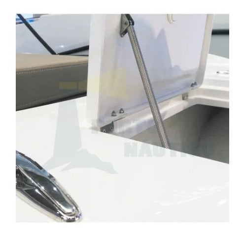 Mola Articulada Aço Inox Para Tampas 21cm Barco Lancha Geral