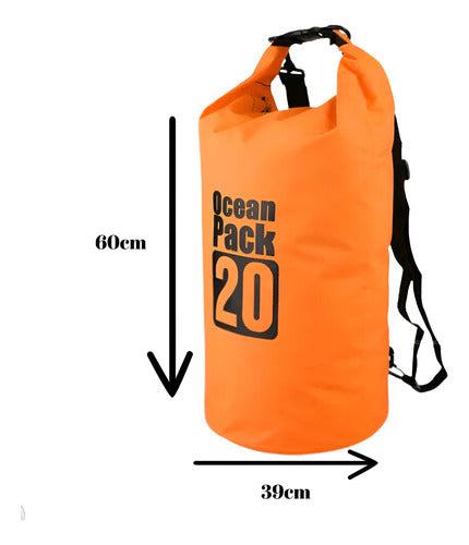 Bolsa Saco Estanque Impermeável 20 L Laranja Camping Náutica Seaflo