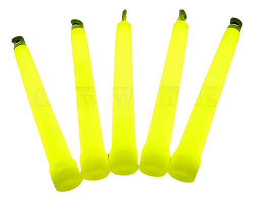 Kit Com 5 Luz Química Bastão Luminoso 15 Cm