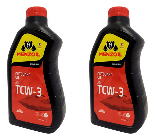 Óleo Menzoil Tcw3 Motor De Popa Barco Lancha 2 Tempos 2 L