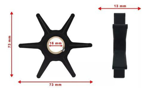 Rotor Bomba D'agua Mercury Mariner 25 Hp Usa Par