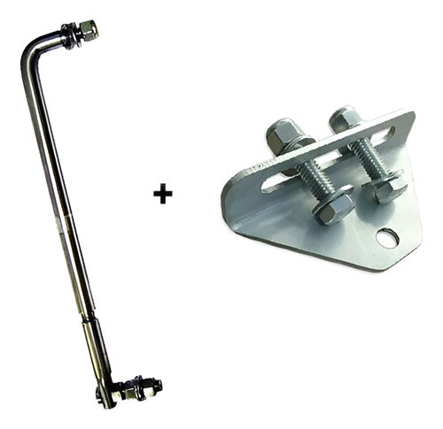 Chapa + Haste Inox Adaptação Comando A Distância Motor Popa