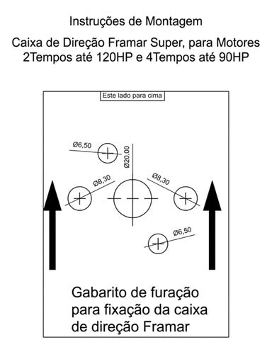 Caixa Direção Framar Super C/ Bezel 2t Até 120hp 4t Até 90hp