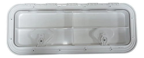 Tampa Escotilha Inspeção Retangular 525x168 Abs Proteção Uv Branco