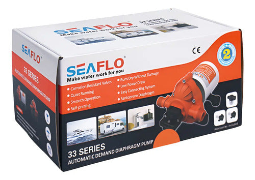 Bomba De Pressurização 3,0 Gpm 45 PSI 12V Series 33 Seaflo