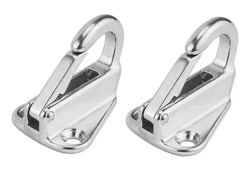 Suporte Defensa Em Inox Engate Rápido Tipo Mosquetão Par