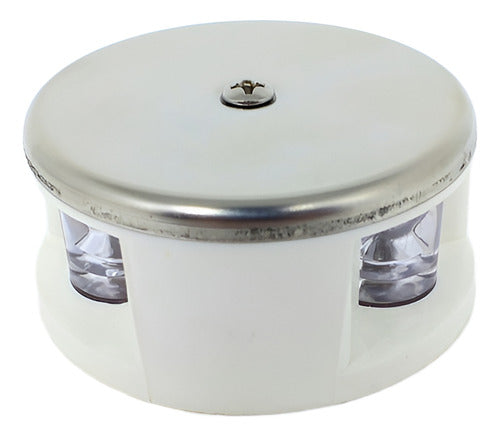 Luz Navegação Proa Bicolor 12v Inox Barcos Lanchas Branco Arieltek