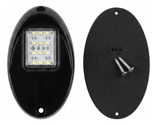 Luz De Atracação E1479 Luz Branca 12v Preto Arieltek Branca