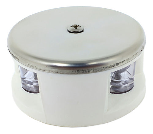 Luz Navegação Proa Bicolor 12v Inox Barcos Lanchas Branco Arieltek