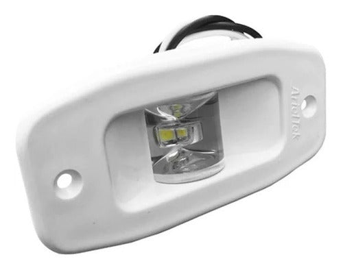Luz Popa Alcançado Retangular Embutir Led 12v Lancha Barco Arieltek