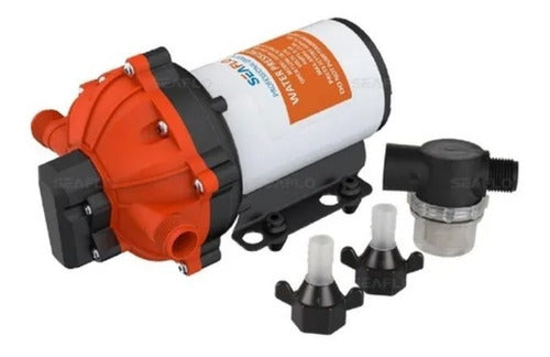 Bomba de Pressurização 5,5 GPM 24V 5,1L/MIN 5,5A 60PSI 51S Com Acessórios Seaflo