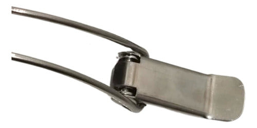 Kit C/4 Fecho De Pressão Em Inox Dobrável 8,7cm Barco Lancha