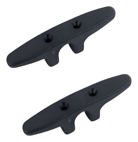 Cunho Amarra Cabo 6 Pol Em Nylon Preto 2 Peças