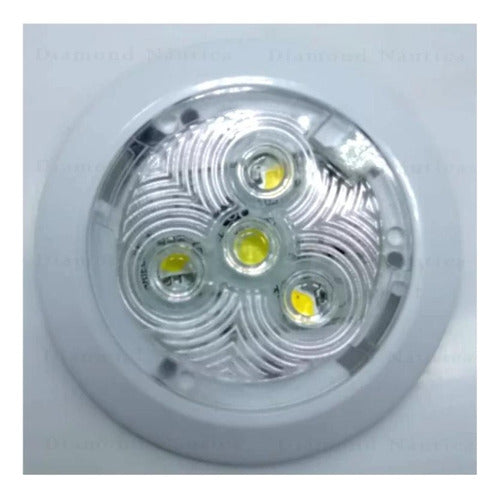 Luminária Utilitária Nautica Com Led Branco Frio Abs Arieltek