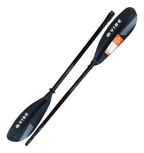 Remo Vibe Envolve Fibra Carbono 2 Pás Desmontável P/ Caiaque Preto