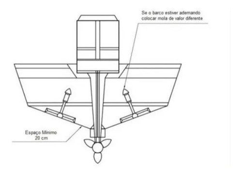 Flap Fixo Inox 304 Placas 200mm X 200mm Barco Até 18 Pés