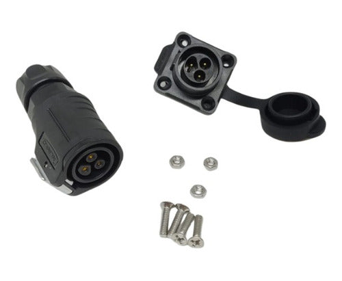 Plug Conexão A Prova D'água 3 Pinos Soquete Lp M16