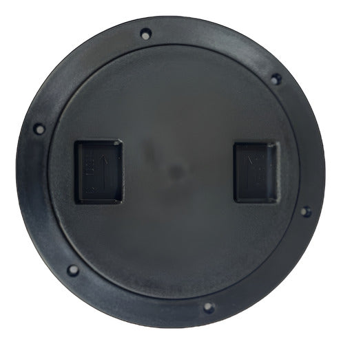 Escotilha Tampa Inspeção Pvc Universal 4'' Reforçada Preto