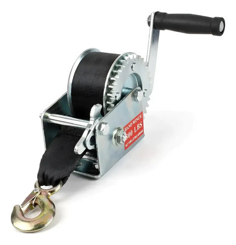 Guincho Manual Catraca Reboque Fita 7 Metros 800 Lb 360 kg