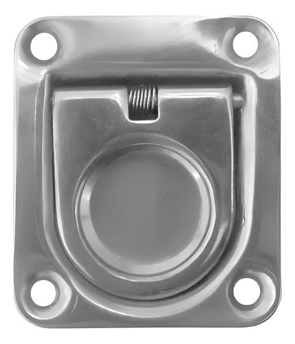 Puxadores Embutir Alça Aço Inox 65 X 55 Barco Lancha Par