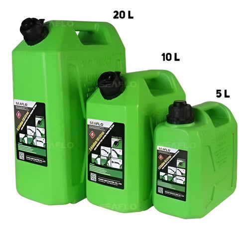 Tanque Galão Combustível 10 Litros Verde Original Seaflo