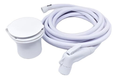 Chuveiro De Popa Kit Base Com Tampa Gatilho E Mangueira 3m