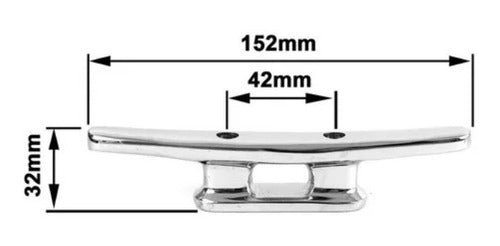 Cunho Amarra Cabo Latão 15 cm