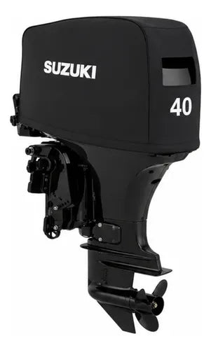 Capa Do Capô Para Motor Popa Suzuki 40hp 2017 Em Diante Preto