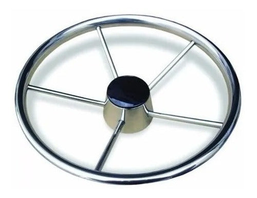 Volante Inox Náutico Veleiro Universal 34cm