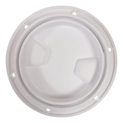 Tampa Escotilha De Inspeçao Abs 4 Pol Com Protecao Uv Seaflo Branco
