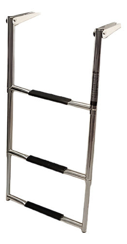 Escada Retratil Inox Para Barcos 3 Degraus