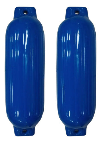 Par Defensa Náutica Inflável G5 21,6 X 68,6cm Barco Lancha Azul