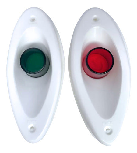 Luz Navegação Olho Tubarão Em Led Barco Lancha Branco