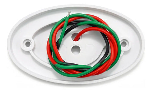 Luz Navegação Bicolor  Proa Led Barco Lancha Branco Arieltek Bicolor - Verde E Vermelho