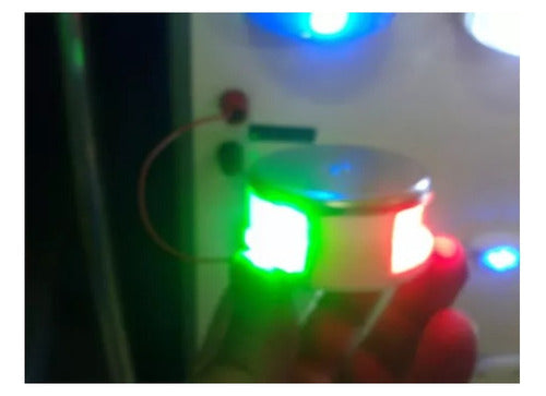 Luz Navegação Proa Bicolor 12v Inox Barcos Lanchas Preto Arieltek